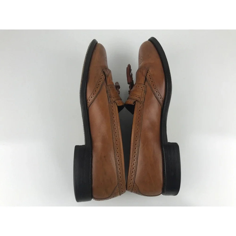 Allen Edmonds Bridgeton Loafers Mens Brown Leather‎ Tassel Kiltie Shoes 10 B